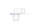  brass fittings Castel, reducing elbows SAE per NPT mod. 7230/54 5/8 SAE X 1/2 NPT